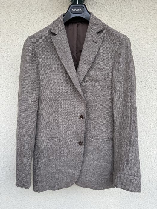 Blazer castanho com cotoveleiras Decenio
