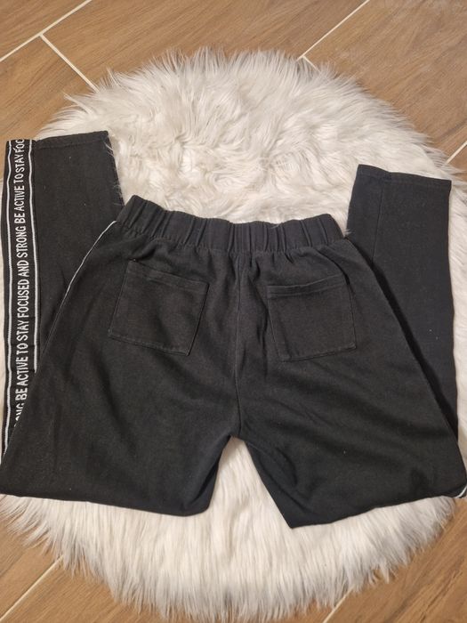 Spodnie na gumce z lampasami L