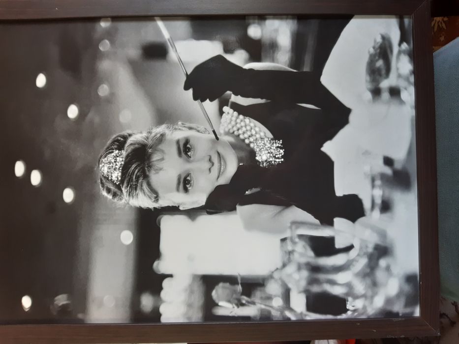 Obraz - fotografia Audrey Hepburn - duzy 75cmx54cm