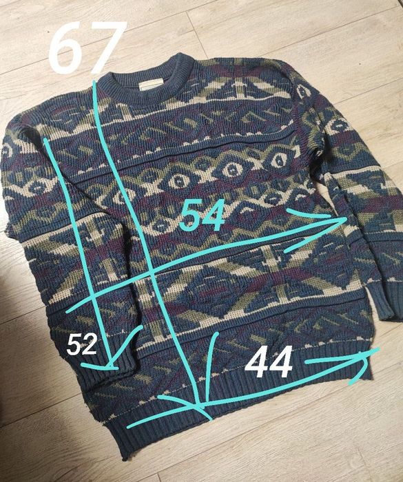 Светр вінтажний М ретро з геометричним малюнком