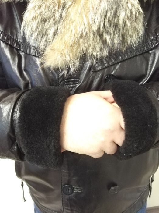 Куртка-дубленка теплая