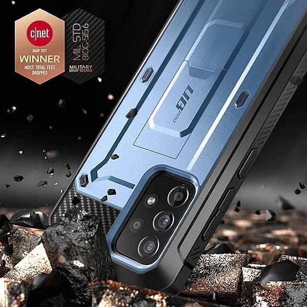 Etui Pancerne 360 Supcase Beetle Pro do Samsung Galaxy A72 Niebieski