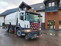 Scania 94G Zamiatarka Uliczna Bucher 2 Silniki Odchwaszczarka Szczotki L/R Specjalny  Bucher Omnifant80 Klimatyzacja Resor Dwa Silniki Sprzątanie Zamiatanie