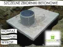 Zbiornik betonowe na szambo, szamba betonowe szczelne, montaż, atest