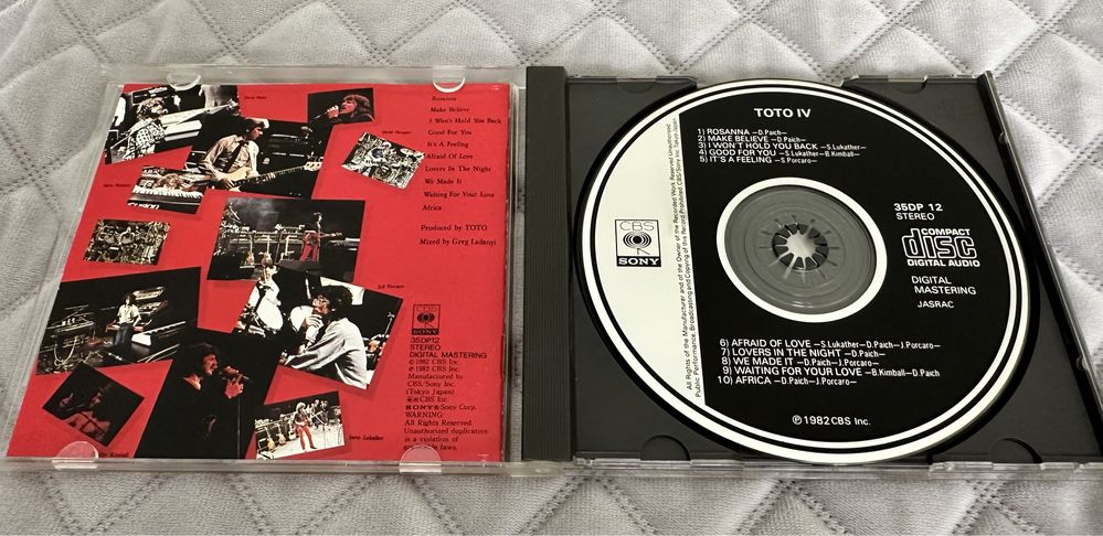 TOTO IV - 1Press CD Japan 35DP-12-7 1D1 Unikat !