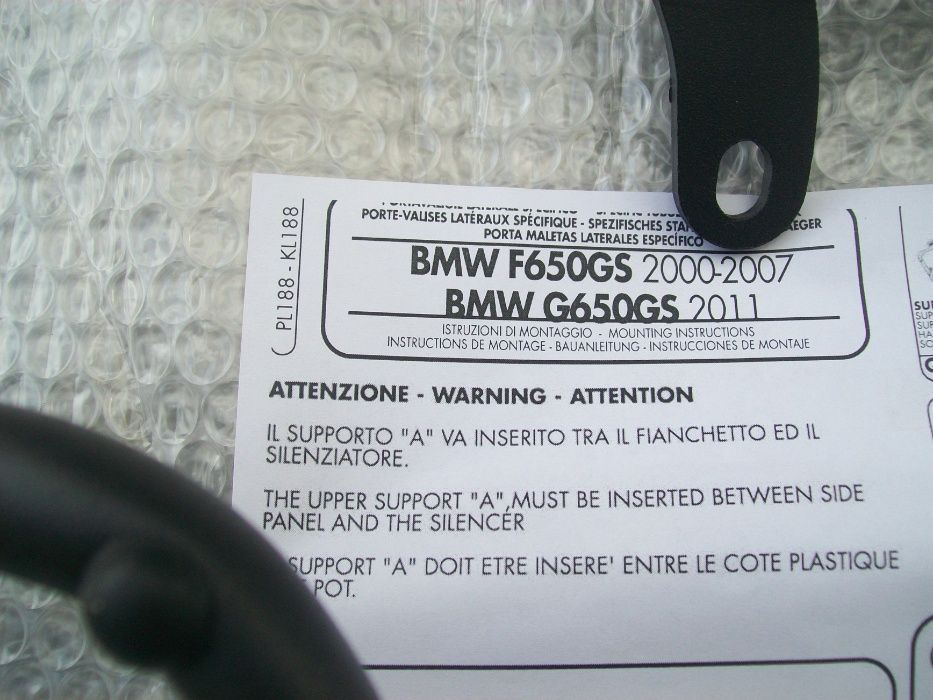 PL188 F650GS (00>07) i G650GS(11>17) GIVI stelaż kufrów bocznych BMW