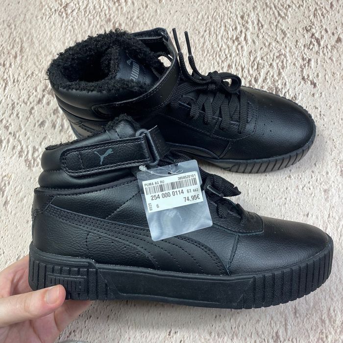 оригінал нові зимові жіночі кросівки puma carina 2.0 black winter