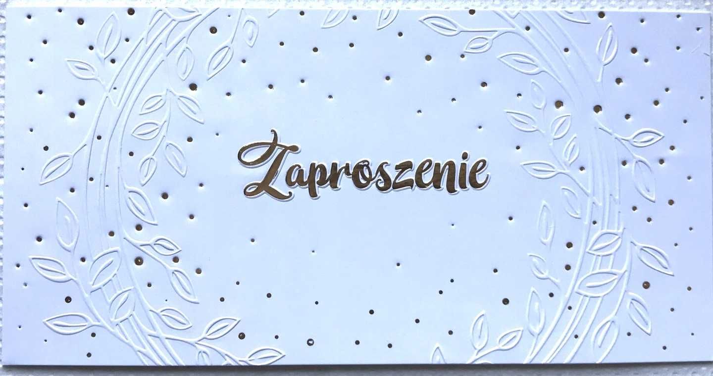 Zaproszenie uniwersalne koperta 10szt ok16,7x8,4cm eleganckie