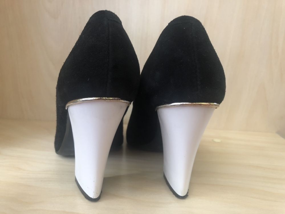 Туфли женские чёрные натуральная замша