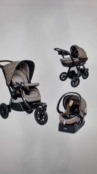 Carrinho de bebê trio active beige