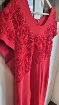 Sukienka damska elegancka czerwona na wesele
