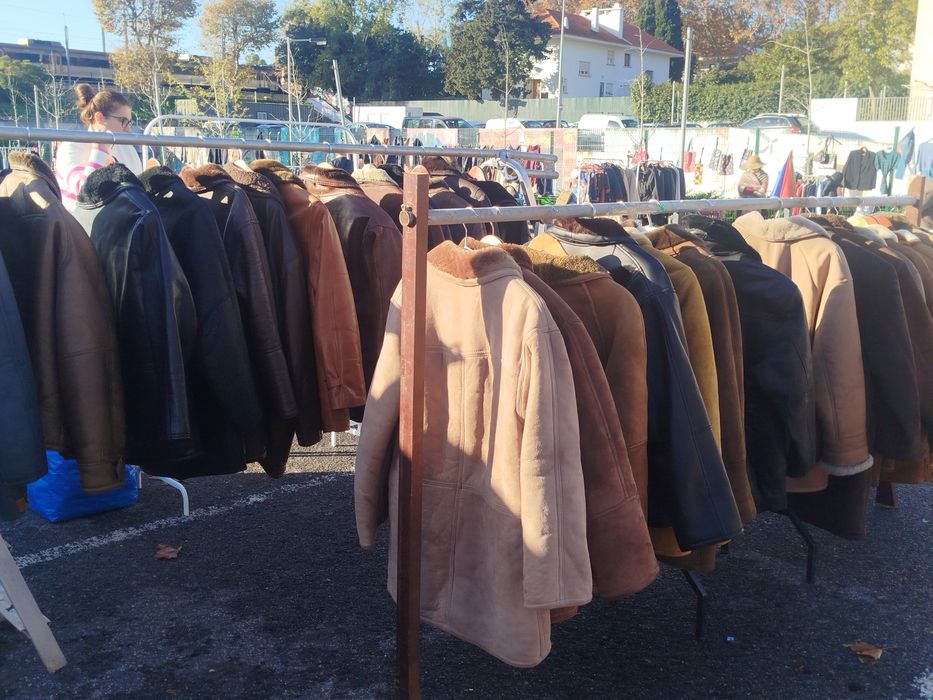 Casacos de cabedal quentes