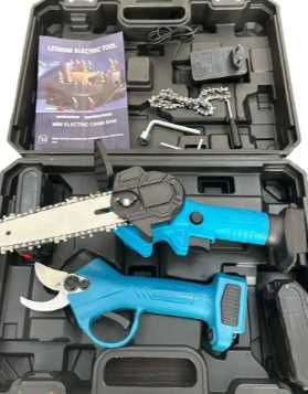 Набір в кейсі акумуляторна міні пила 6 дюймів і акумуляторний секатор