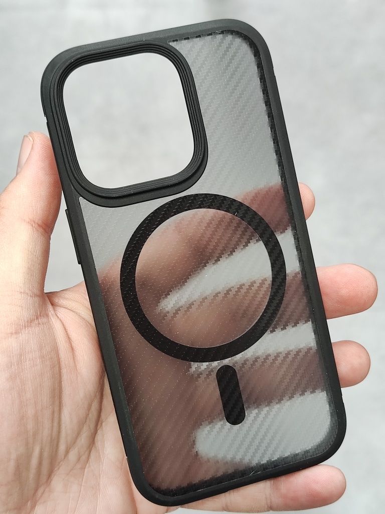 Чехол iPaky Carbon на iPhone 13 14 Pro Max Противоударный карбон чохол