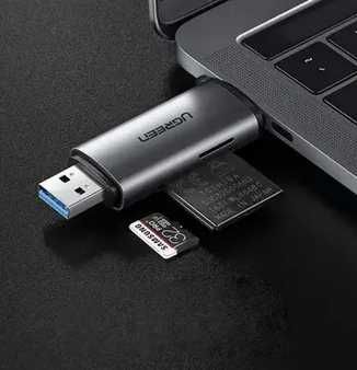 Кардрiдер UGREEN 2в1 CM185 USB-C/USB-A Card Reader SD / MicroSD card