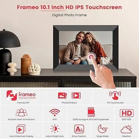 Цифрова фоторамка Frameo 10.1 Wi-Fi з сенсорним екраном 32 Gb