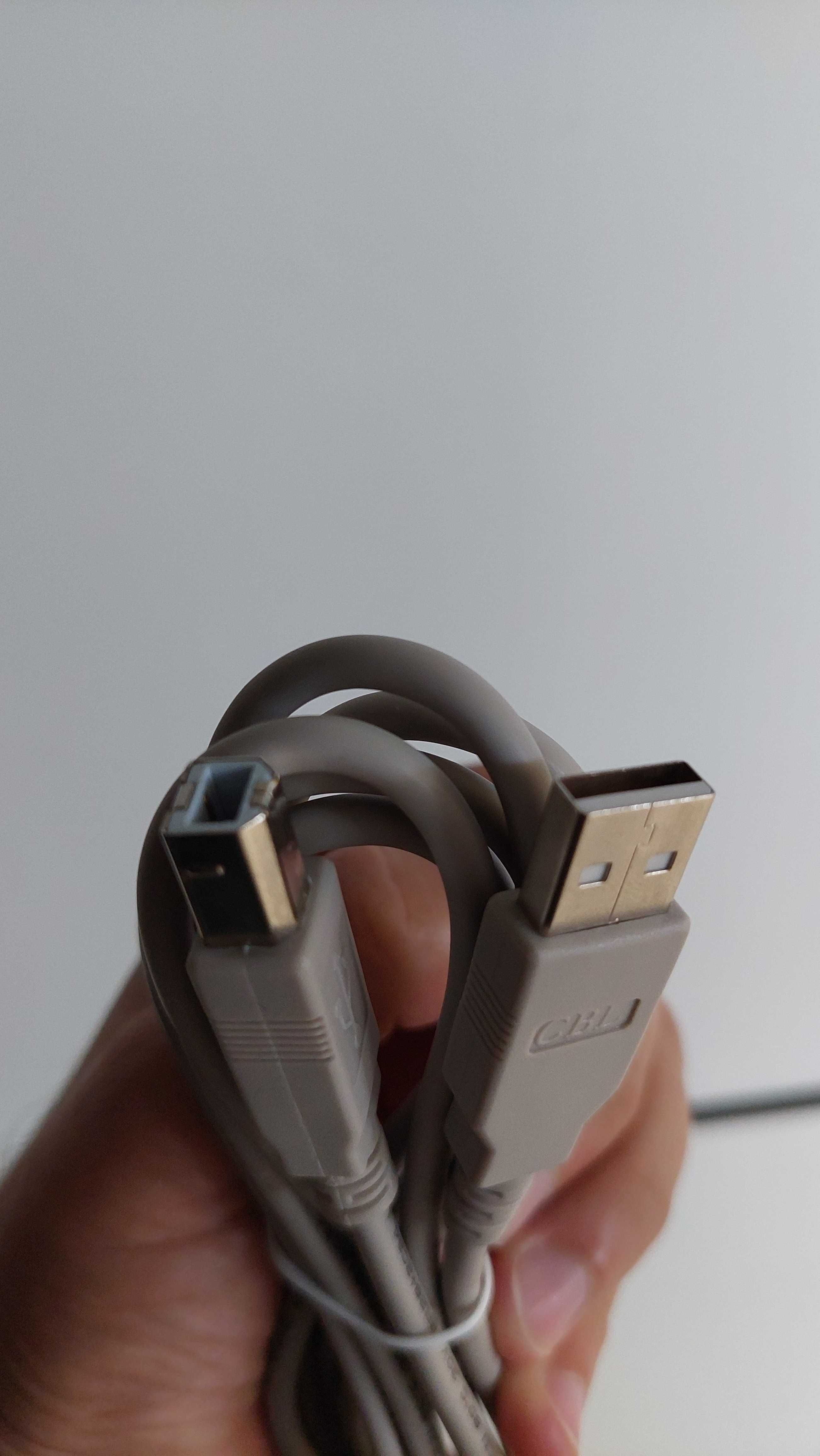 Cabo USB A-B de 2M para ligação de impressora