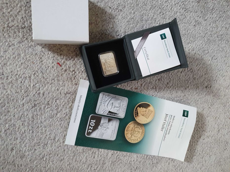 Srebrne 10 zł 100-lecie odzysk. przez Polskę niepodl. - J. Haller