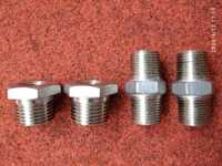 Футорка 1/2"-1/4", ниппель 3/8" нерж. AISI 316