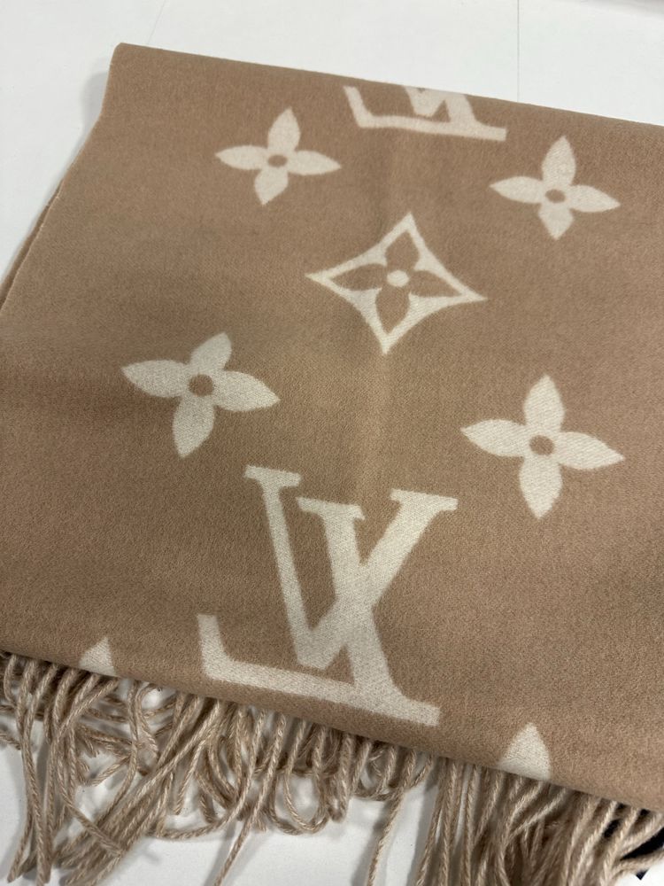 Szal kaszmir wełna Louis Vuitton premium