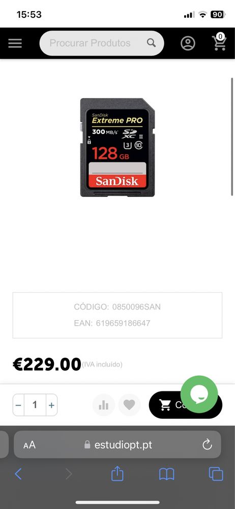 Sandisk extreme pro sdxc 300mb/s class10 300mb/s u3 uhs-ii-128gb