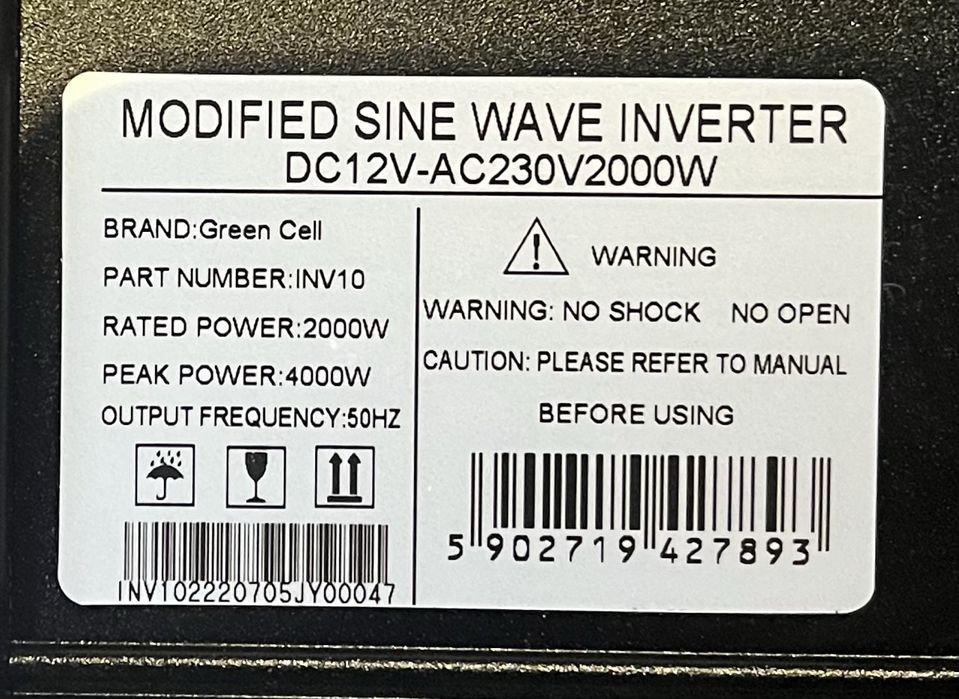 Перетворювач Green Cell 12/220 2000/4000