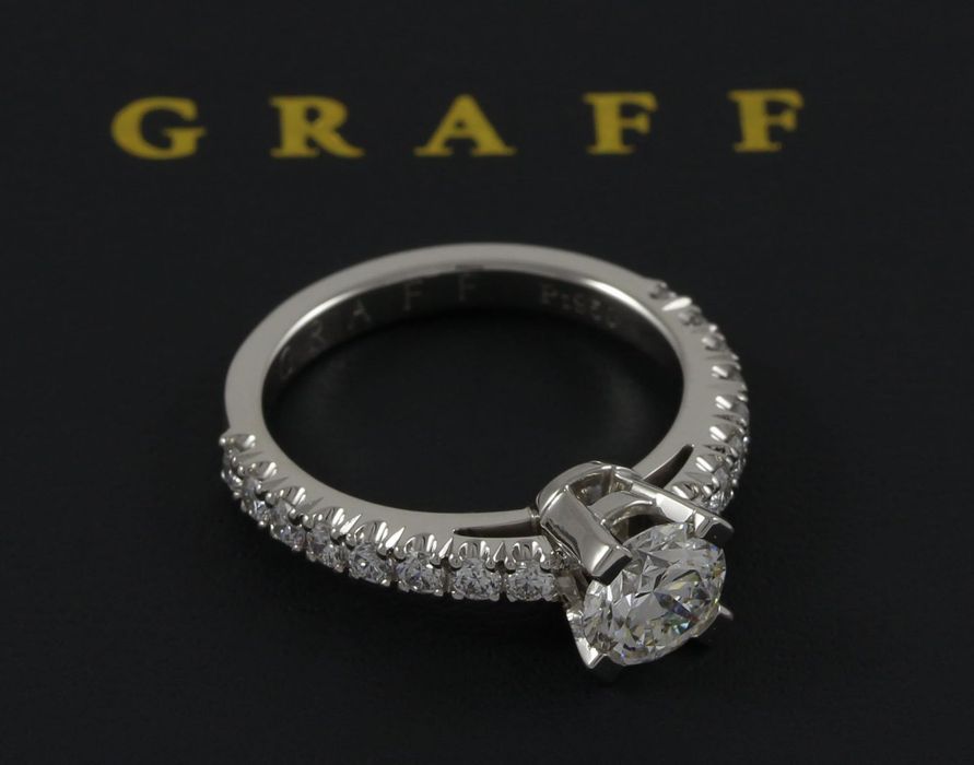 Кольцо в стиле Graff Pt950 с бриллиантами 1.53 ct
