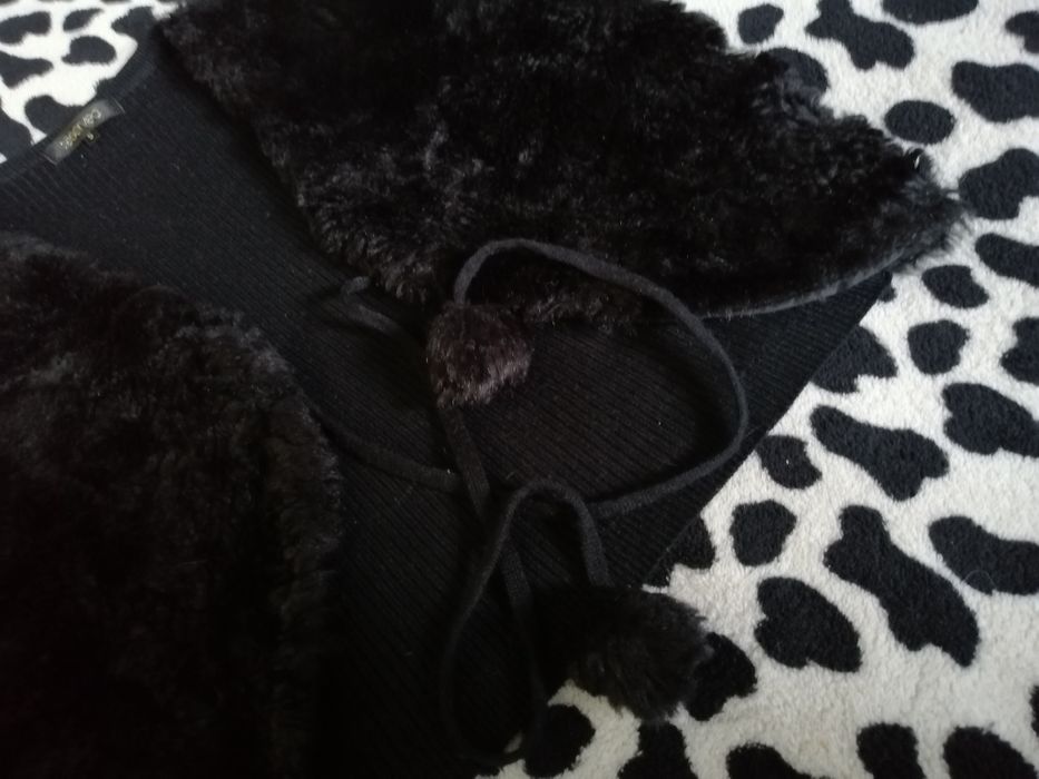 RESERVED  kamizelka sweterek futerko kamizela miś futrzak bezrękawnik