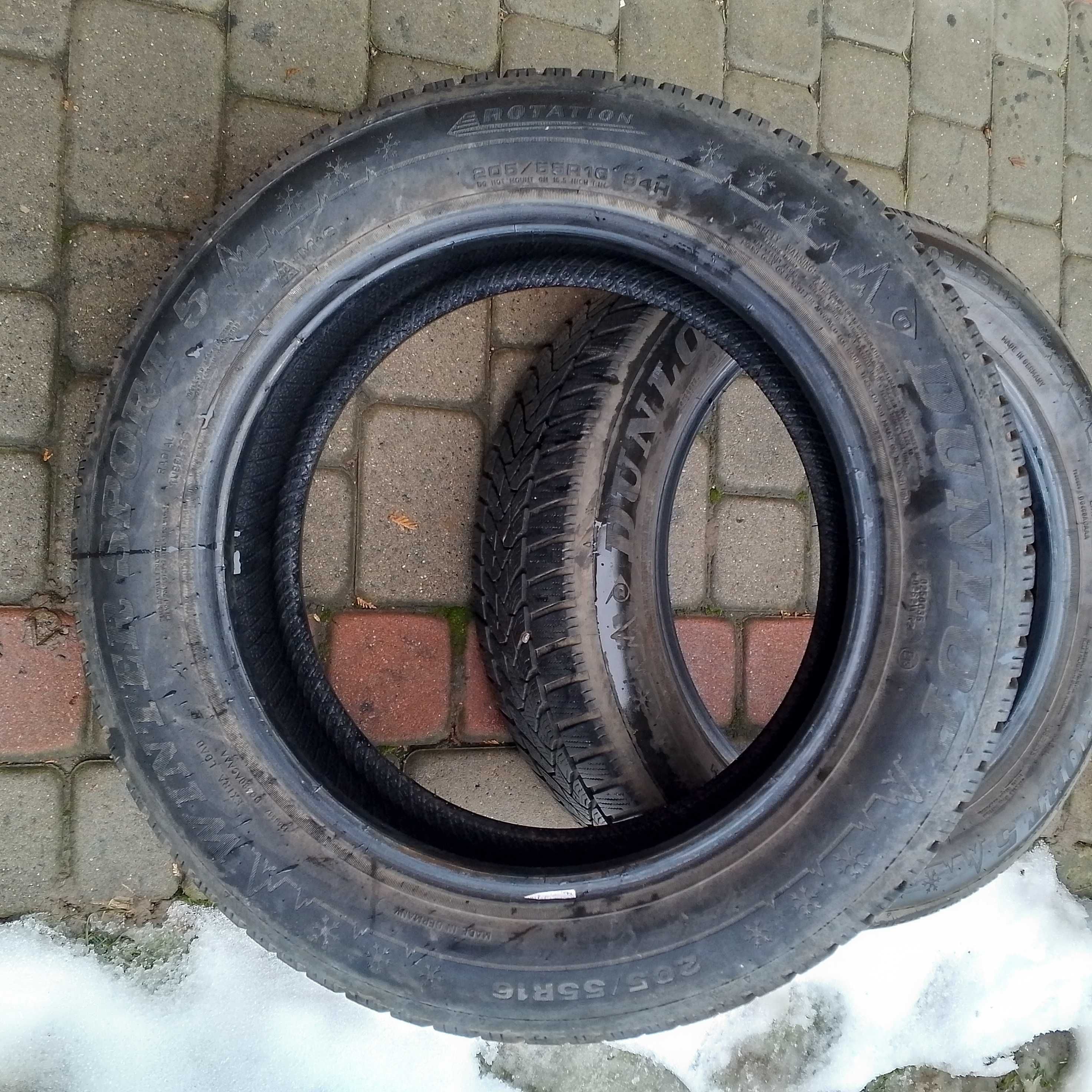 opony 2szt. 205/55/16 Dunlop WinterSport D5 ,  rok 2018