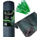 Siatka cieniująca 1,5x25m 160g/m2 ZIELONA, CAŁA, NIE ZŁOŻONA W PÓŁ 95%