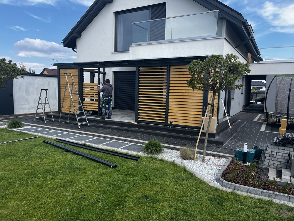 Zadaszenie tarasu pergola ruchome deseczki