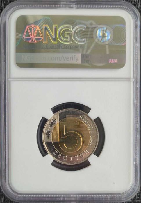 5 złotych 1994 NGC MS66