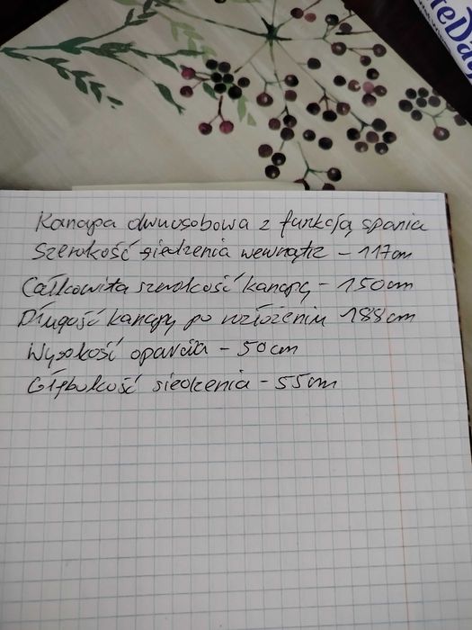 Sprzedam pilnie 2 fotele na kółkach i kanapę z funkcją spania używane
