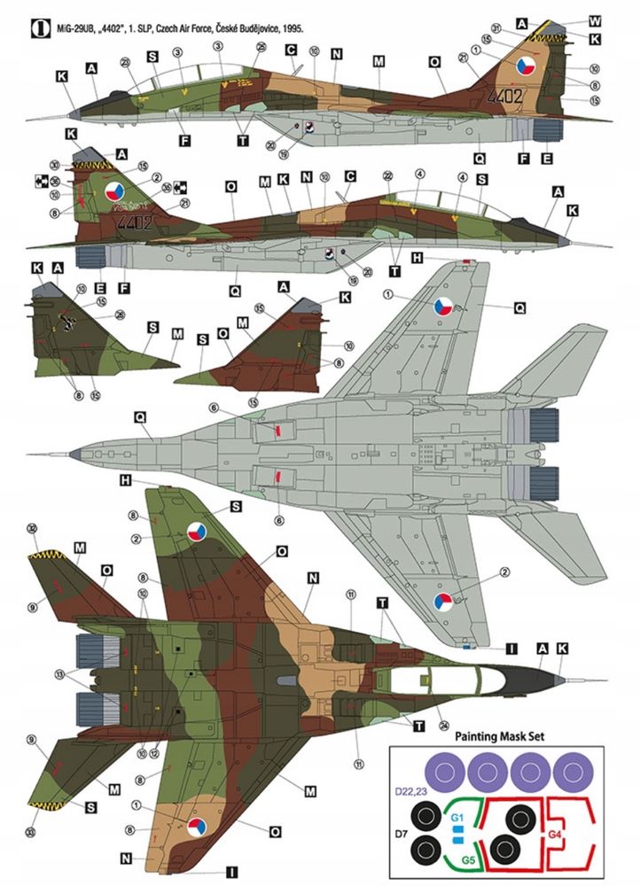 Samolot MiG-29UB Czech Slovak 48026 Hobby 2000