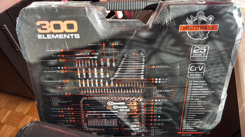 NEO TOOLS zestaw kluczy 300 elementów 1/2", 3/8", 1/4" 10-218