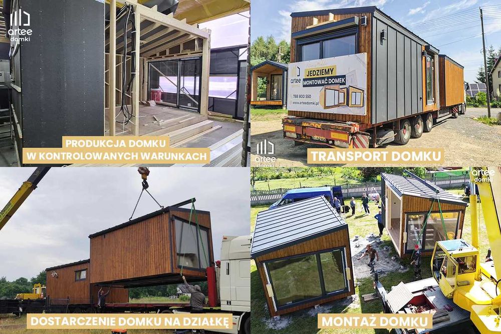Domek modułowy drewniany całoroczny 35 m2 na zgłoszenie Artee Domki
