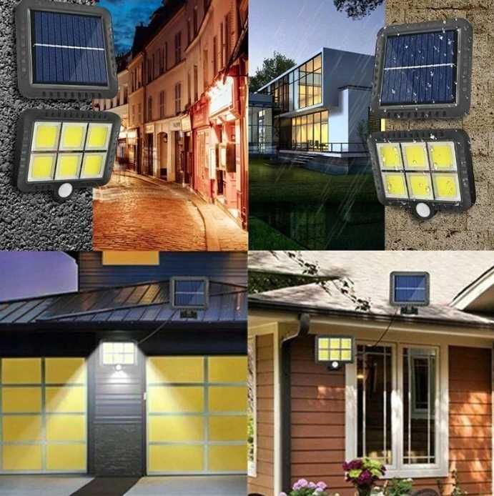 LAMPA SOLARNA z czujnikiem ruchu i zmierzchu 120 LED sol p