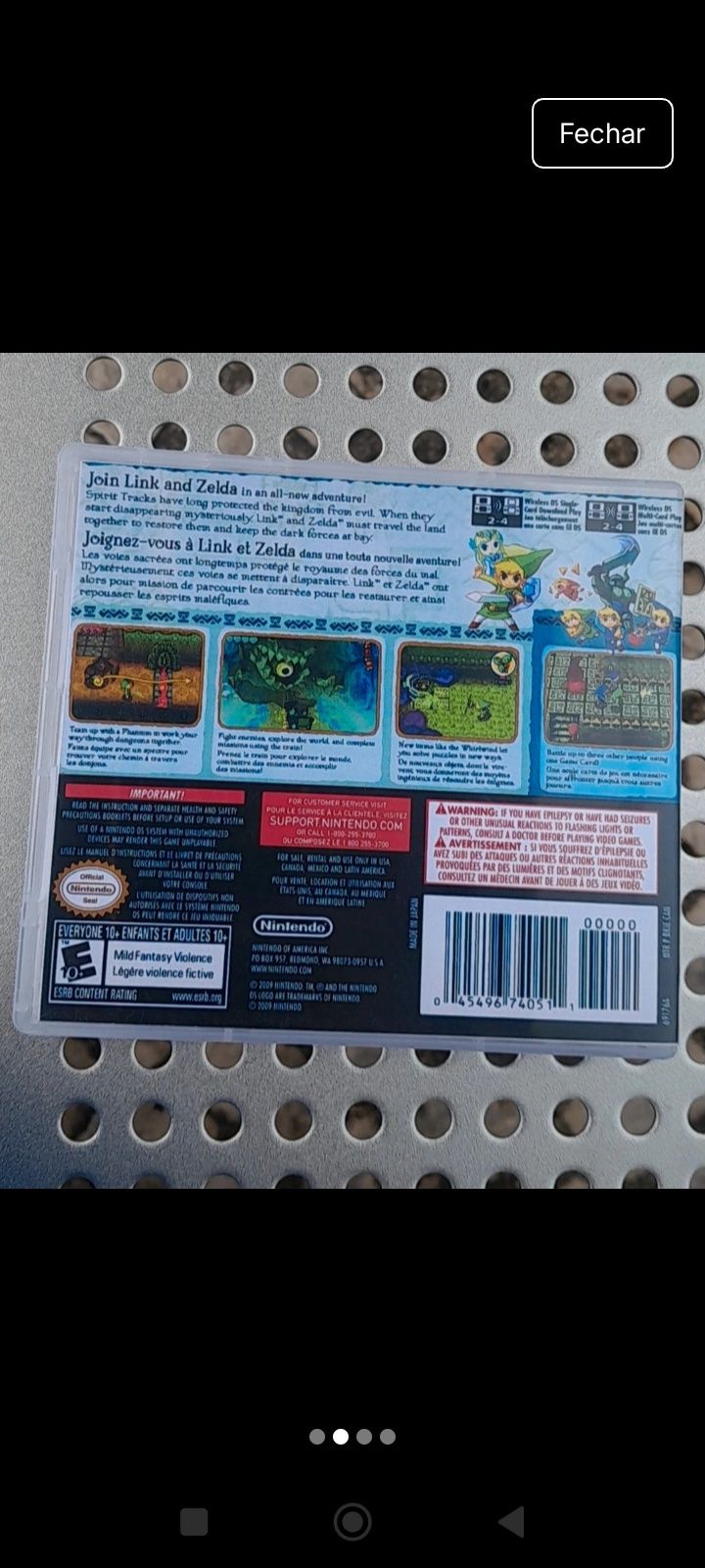 Jogo Zelda Spirit tracks DS