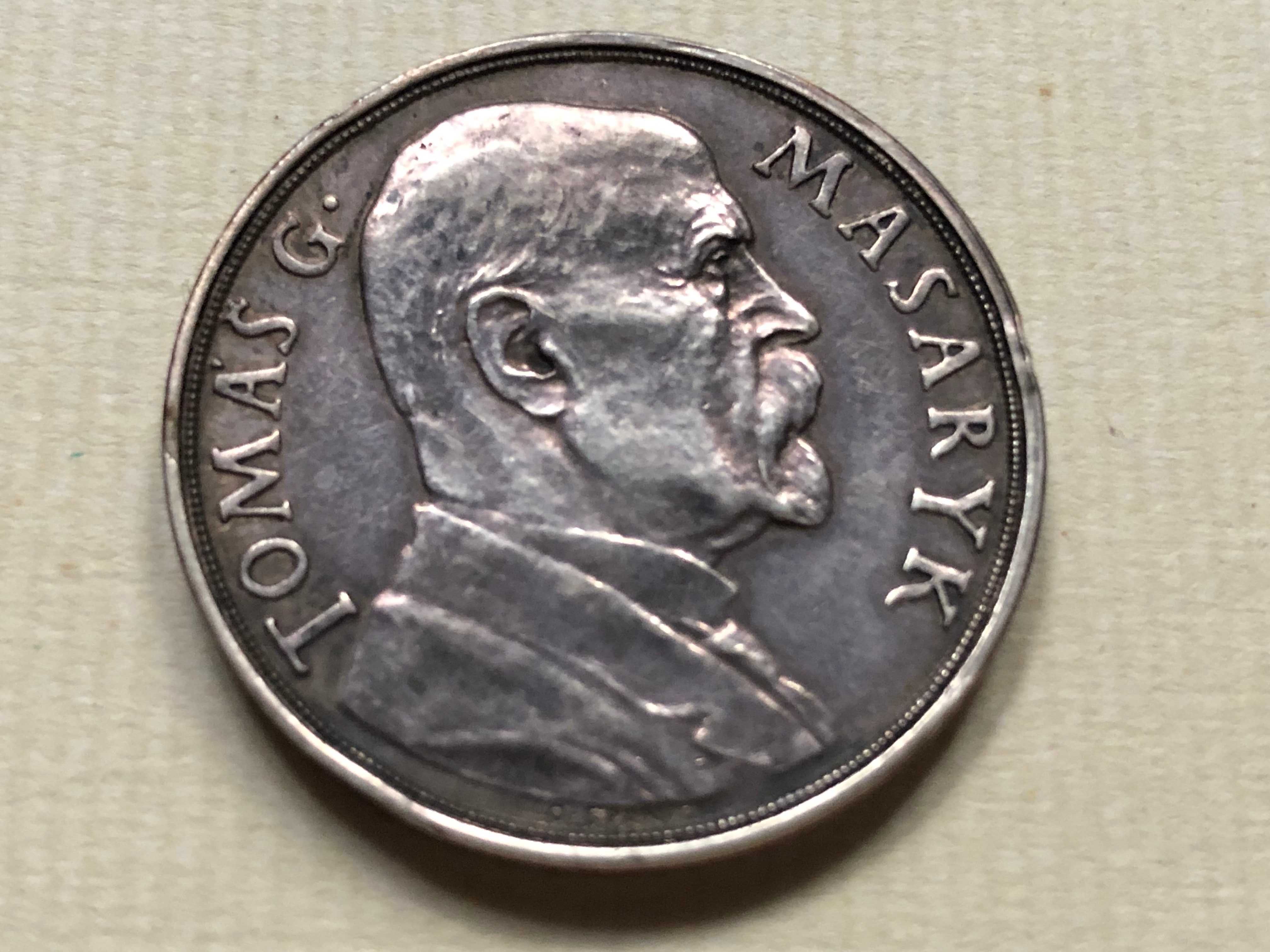 Жетон 1935г. в честь юбилея Т.Масарик 85летие серебро 987 UNC-