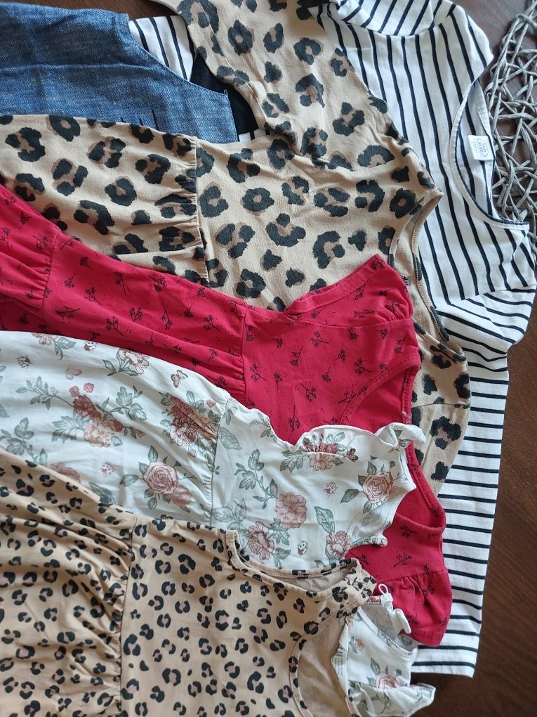 5 sukienek h&m i inne 104/116