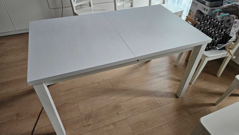 Stół kuchenny rozkładany biały 140-180/80cm