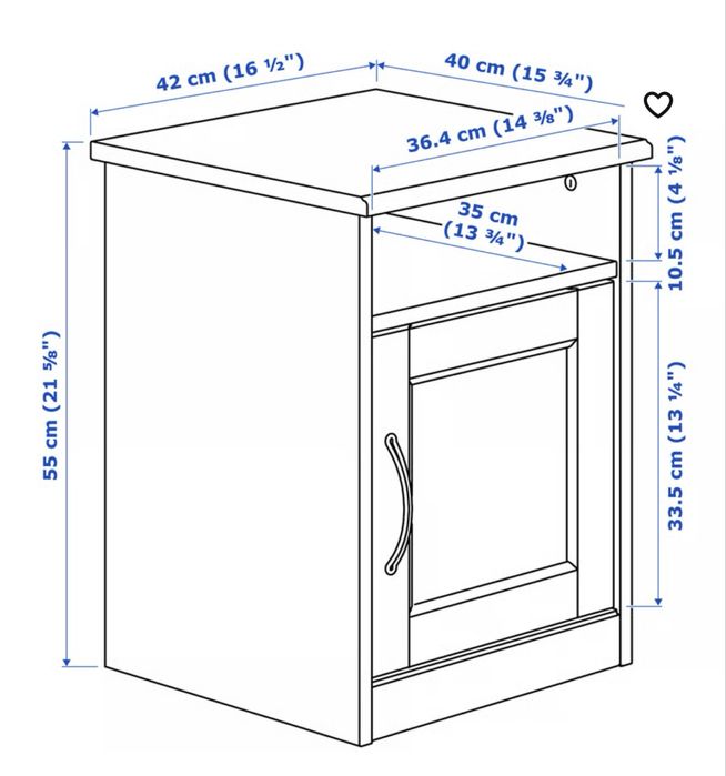 2 mesas de cabeceira Ikea