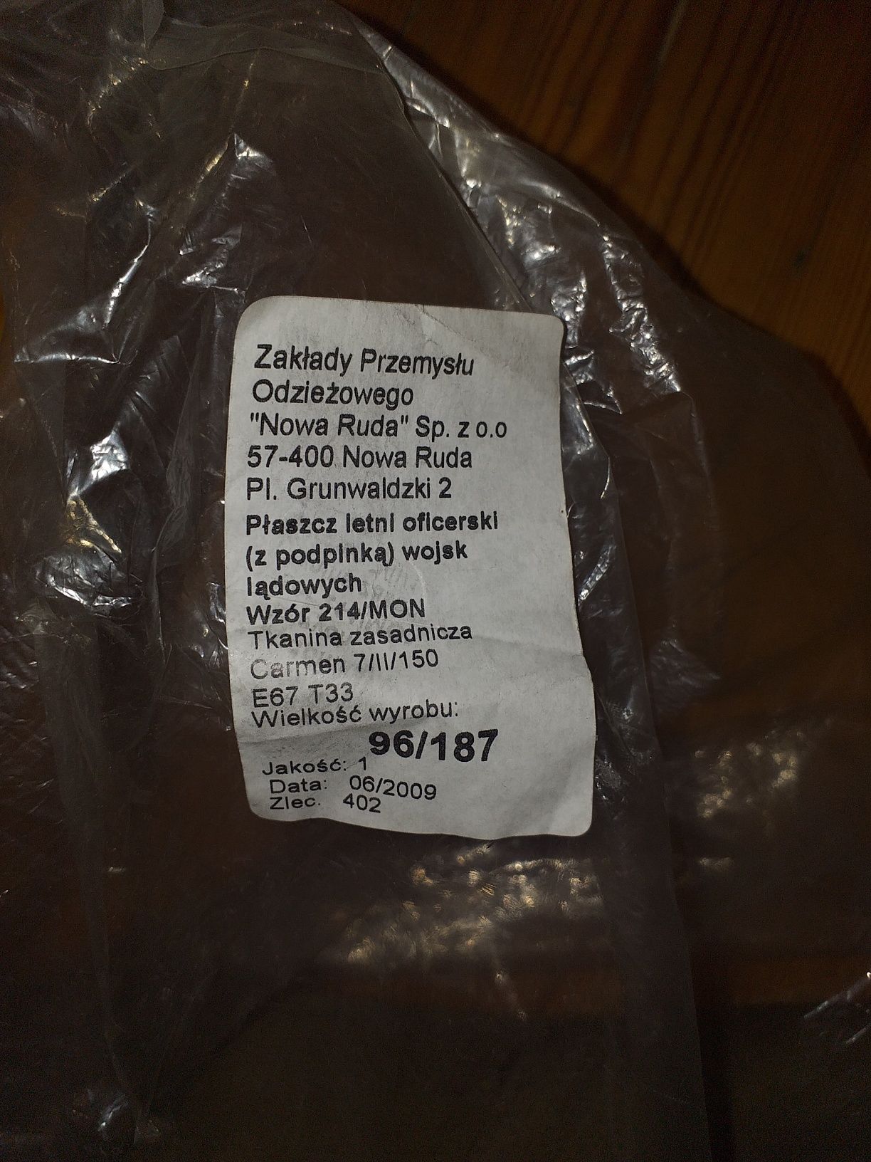 Wojskowy płaszcz wyjściowy letni z podpinką wz.214/MON, WP,militaria,