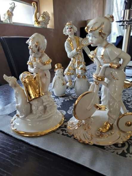 Figurka dziewczynka na rowerze - Capodimonte Swarovski - Villeri Italy