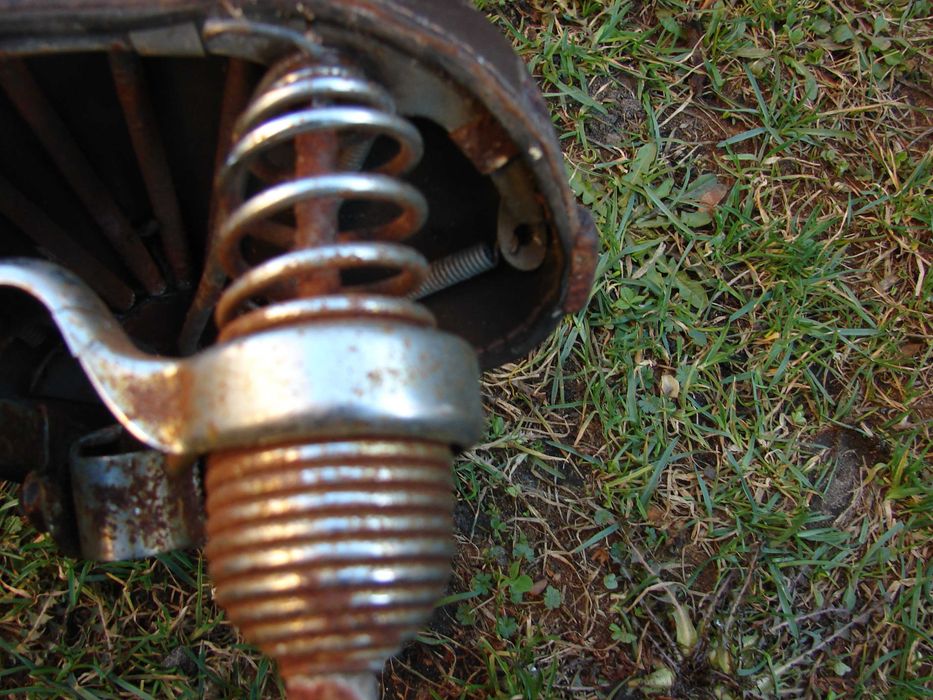 Stare skórzane siodełko rowerowe niemieckie LOHMANN