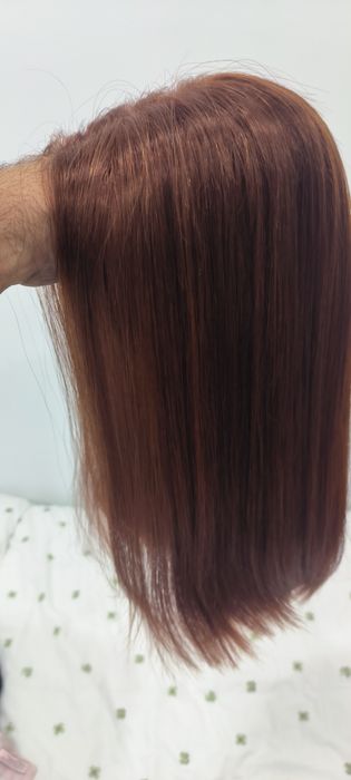 Peruca de cabelo humano de 40cm