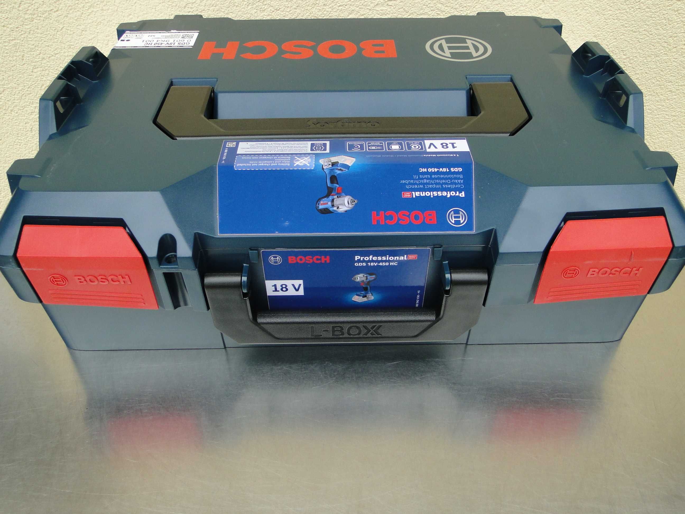 BOSCH GDS 18V-450 HC, Klucz Udarowy, Solo w L-Boxx, Nowy