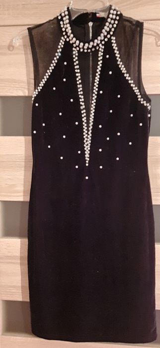 Sukienka welurowa sylwester bal