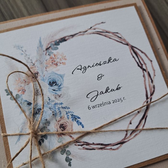 Personalizowana kartka ślubna w pudełeczku