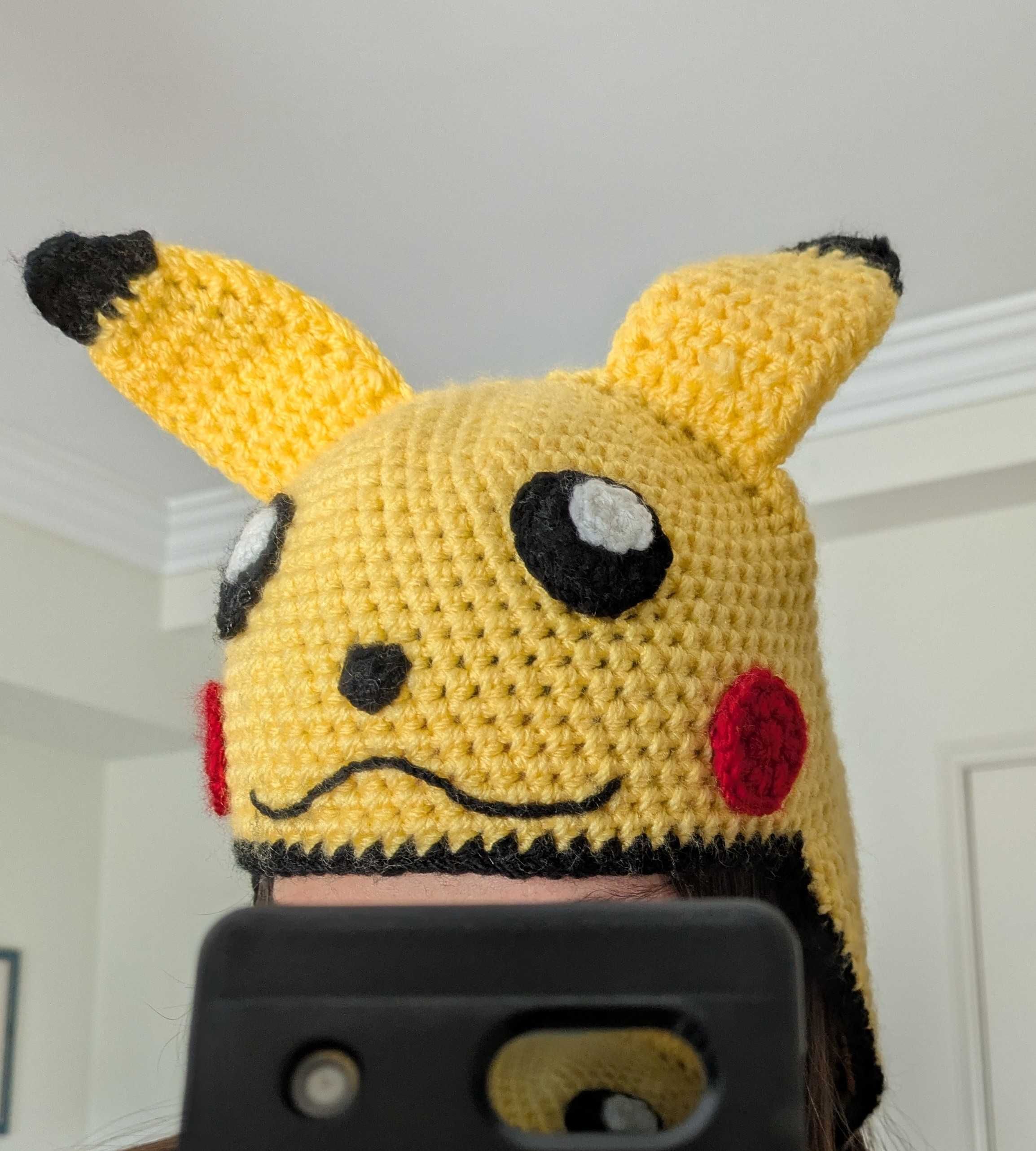 Gorro Pikachu crochê